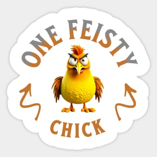 One Feisty Chick Sticker